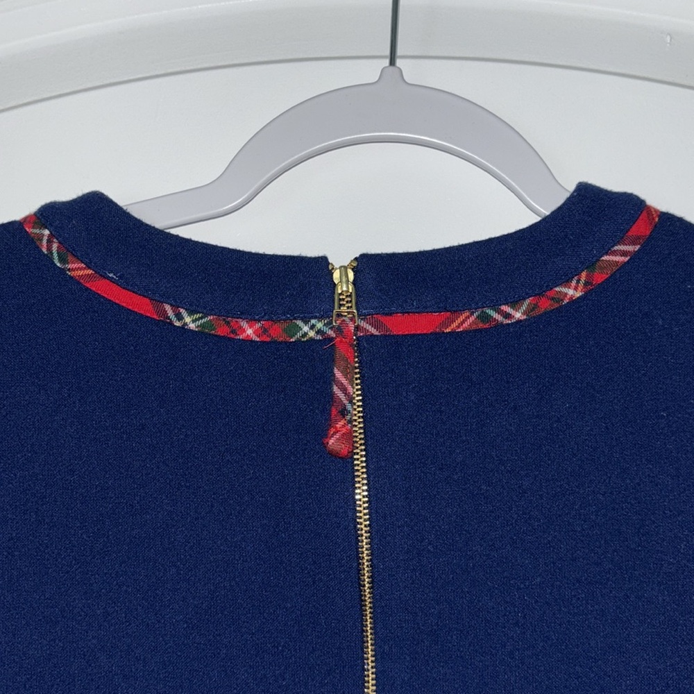 Vineyard Vines Tartan Trim Ponte dress 2 pink tub - Picture 6 of 10